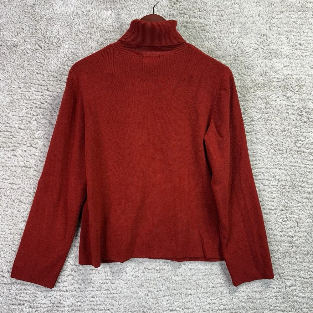 Alfani Sweater Womens L Red Turtleneck Long Sleeve Pullover‎ Classic Winter Top